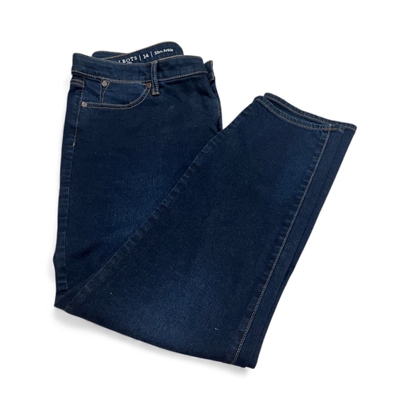 Talbots Flawless Slim Ankle Denim Jeans - Size 14 - Picture 1 of 4